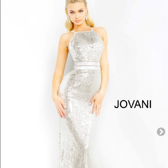 Jovani Silver&Gold Prom Dress - Picture 1 of 4